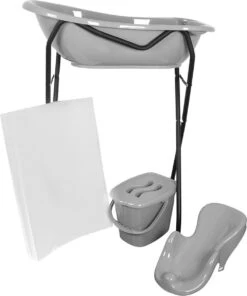 MamaLoes Lichtgrijs Badset Incl. Zwarte Badstandaard -Winkel Voor Babyproducten 1002x1200 1