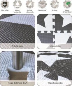 Merkloos Dieren Foam Puzzel Speelmat - 10 Speelmatten - Uitneembare Figuren - Grijs - Wit - Puzzelmat 90x90x1cm -Winkel Voor Babyproducten 1003x1200 2