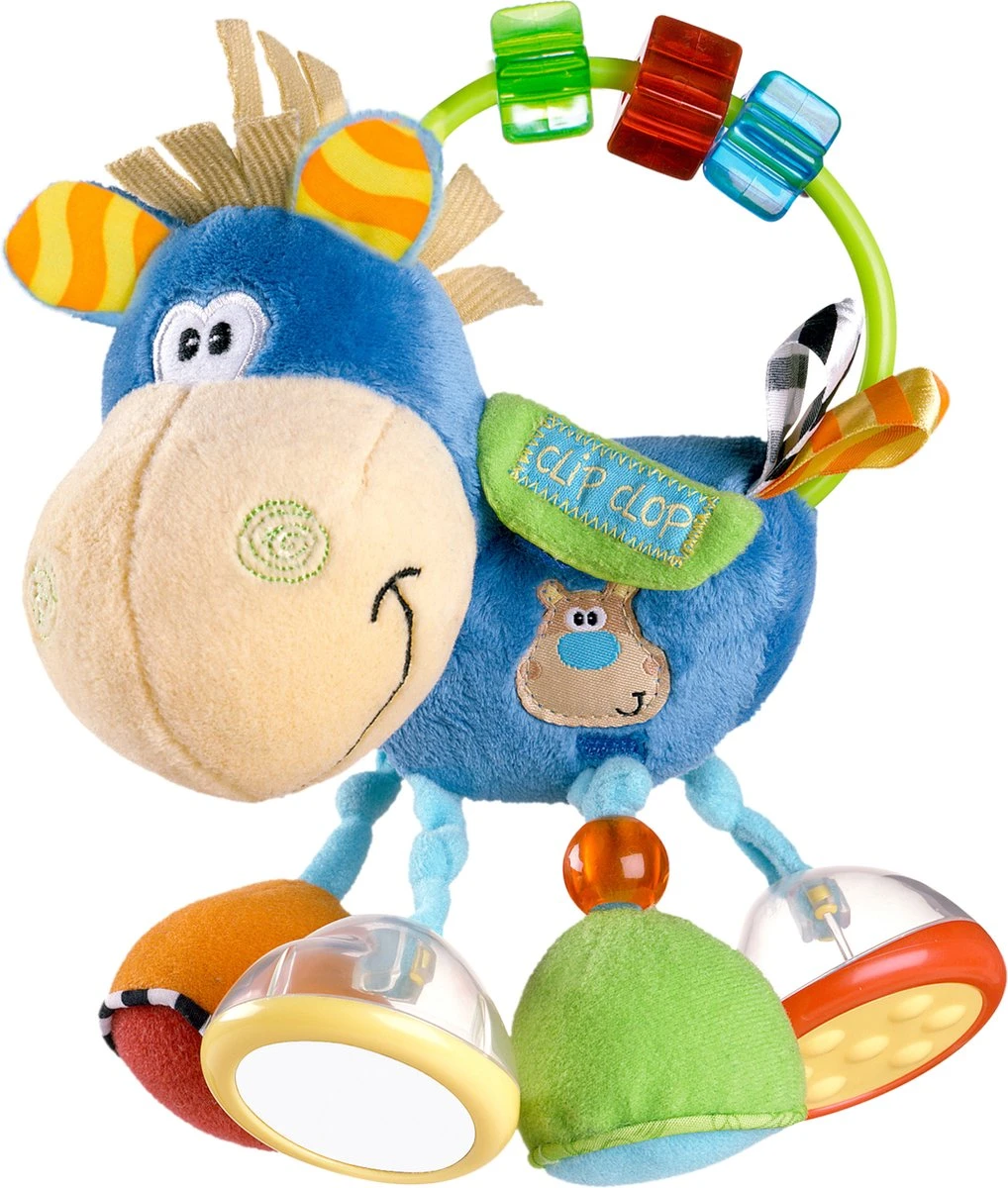 Playgro Clip Clop Rammelaar - Blauw - Activiteitenspeeltje - Kraamkado 3 Playgro Clip Clop Rammelaar - Blauw - Activiteitenspeeltje - Kraamkado