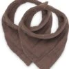 Jollein Slab Bandana - Wrinkled - Chestnut - 2 Stuks -Winkel Voor Babyproducten 1021x1200