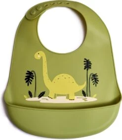 Merkloos 3 Stuks Siliconen Slabbetje Met Opvangbakje - Verstelbaar En Waterdicht - Dino Olifant Walvis -Winkel Voor Babyproducten 1050x1200