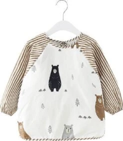 Merkloos Duo Pack - Slabbetje Met Lange Mouwen - 1-3 Jaar - Slab Beer - Wasbaar - Kliederschort - Verfschort -Winkel Voor Babyproducten 1051x1200 1