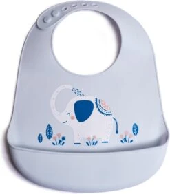Merkloos 3 Stuks Siliconen Slabbetje Met Opvangbakje - Baby En Peuter - Verstelbaar En Waterdicht - Zwaan Olifant Walvis -Winkel Voor Babyproducten 1051x1200 3