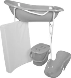 MamaLoes Lichtgrijs Badset Incl. Witte Badstandaard -Winkel Voor Babyproducten 1091x1200