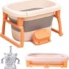 FOXSPORT Babybadje - Inklapbaar Bad - Bad Baby - Zitbad - Bath Bucket - Opvouwbaar Bad Kinderen - Baby Badje - Opvouwbaar Bad Baby - Opvouwbaar Bad - Baby Badkussen - Oranje -Winkel Voor Babyproducten 1154x1200 3