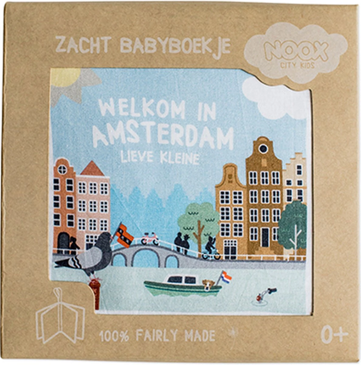 Zacht Babyboekje Amsterdam - 100% Katoen - Fairly Made - In Mooie Geschenkverpakking - Duurzaam En Origineel Kraamcadeau 4 Zacht Babyboekje Amsterdam - 100% Katoen - Fairly Made - In Mooie Geschenkverpakking - Duurzaam En Origineel Kraamcadeau - Afbeelding 2