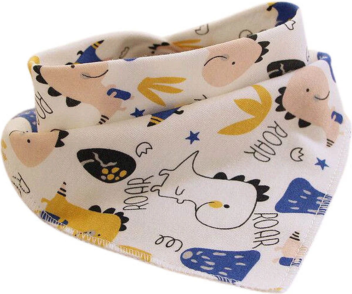 5- Pack - Bandana Slabbetjes - Safari Dinosaurus - 2-laags Katoen - Puntslabbetjes - Kwijlslabbetjes 7 5- Pack - Bandana Slabbetjes - Safari Dinosaurus - 2-laags Katoen - Puntslabbetjes - Kwijlslabbetjes - Afbeelding 5