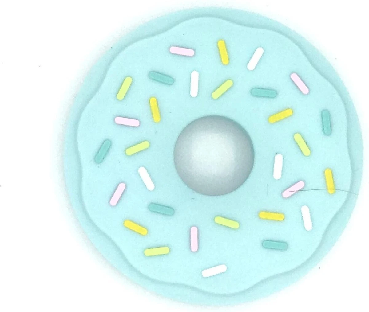 Donut Bijtketting Kauwsieraad - Turqoise 4 Donut Bijtketting Kauwsieraad - Turqoise - Afbeelding 2