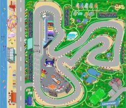 Speelkleed Circuit Van Zandvoort City-Play - Autokleed - Verkeerskleed - Speelmat Zandvoort - Vloerkleed Baby - Vloerkleed Kinderkamer - Formule 1 Max Zandvoort