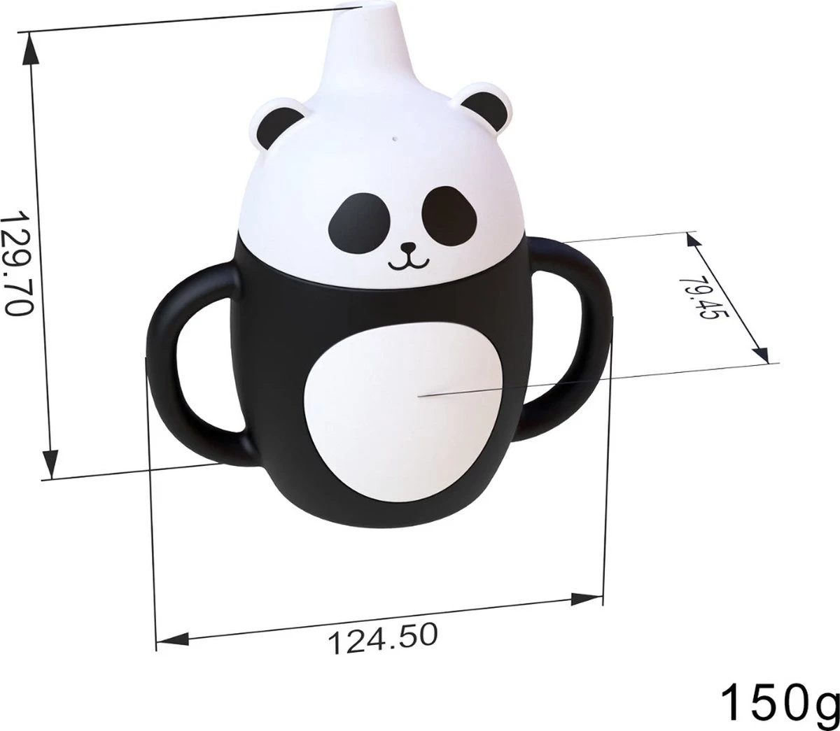 Drinkbeker Voor Peuters - Dieren Vorm - Herbruikbaar - Drinkbeker Kinderen - Siliconen - Kleuter - Baby - Panda 3 Drinkbeker Voor Peuters - Dieren Vorm - Herbruikbaar - Drinkbeker Kinderen - Siliconen - Kleuter - Baby - Panda