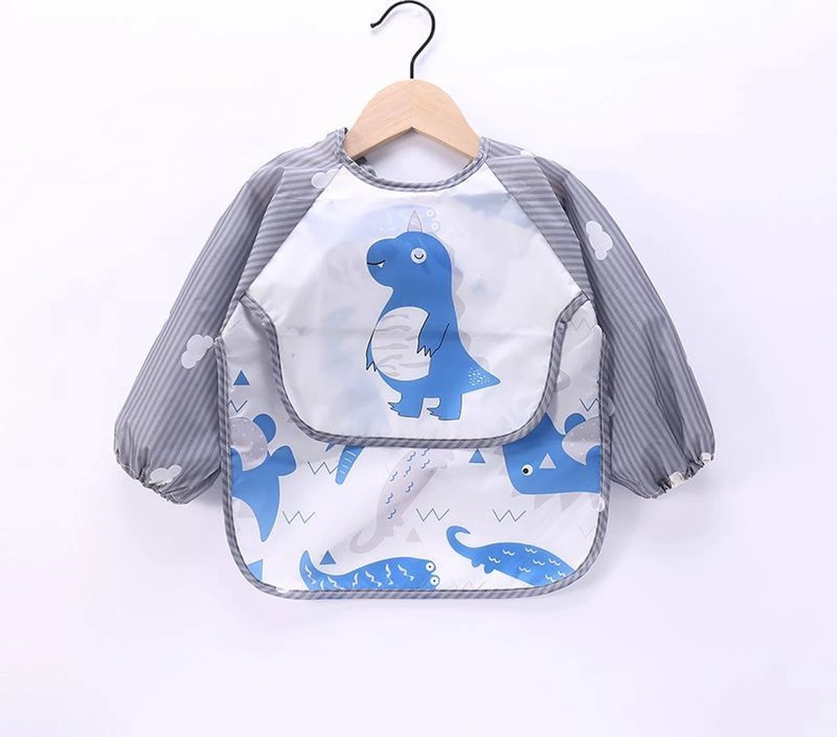 Slabbetjes Lange Mouwen Met Opvangbak (1-3 Jaar) - Dinosaurus Beer - Mag In Vaatwasser/ Wasmachine 6 Slabbetjes Lange Mouwen Met Opvangbak (1-3 Jaar) - Dinosaurus Beer - Mag In Vaatwasser/ Wasmachine - Afbeelding 4