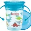 Nûby - Drinkbeker - 360° Wonder Cup Met Handvatten In Tritan™ - Aqua - 240ml - 6m+ -Winkel Voor Babyproducten 1200x1067