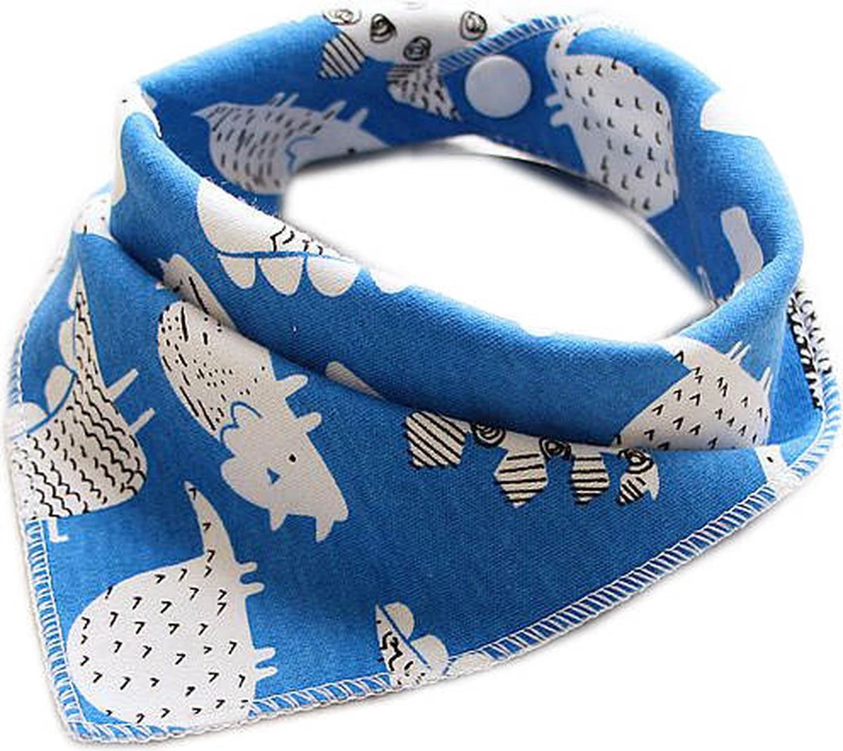 5- Pack - Bandana Slabbetjes - Safari Dinosaurus - 2-laags Katoen - Puntslabbetjes - Kwijlslabbetjes 6 5- Pack - Bandana Slabbetjes - Safari Dinosaurus - 2-laags Katoen - Puntslabbetjes - Kwijlslabbetjes - Afbeelding 4