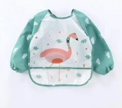 Merkloos Duo Pack - Vogel & Flamingo| Slabbetje Lange Mouwen Met Brede Opvangbak (1-3 Jaar) - Mag In Vaatwasser/ Wasmachine -Winkel Voor Babyproducten 1200x1071 1