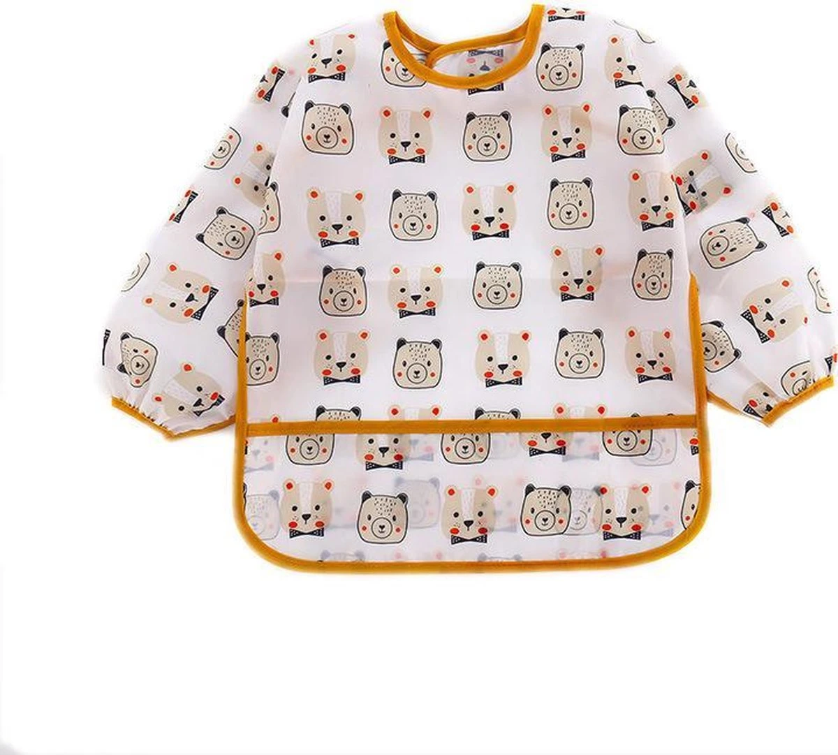 Merkloos MINIIYOU - Slabbetje Lange Mouwen Met Brede Opvangbak - Oranje Beer - 0-3 Jaar - Kliederschort - Verfschort 3 Merkloos MINIIYOU - Slabbetje Lange Mouwen Met Brede Opvangbak - Oranje Beer - 0-3 Jaar - Kliederschort - Verfschort