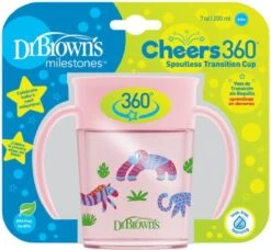 Dr. Brown's Dr Brown's - Cheers 360° Drinkbeker - 6+ Maanden - Roze - 200ml -Winkel Voor Babyproducten 1200x1106 2