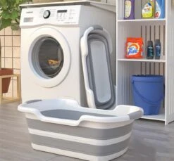 Merkloos Baby Badje Opvouwbaar - Multifunctioneel - Wasmand - Opbergmand - Speelgoed Opslag - Babybadje -Winkel Voor Babyproducten 1200x1111