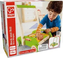 Hape Loopwagen Blokkenkar - Speelgoed 1 Jaar -Winkel Voor Babyproducten 1200x1112