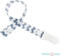 Fopspeenkoord Modern Grijs Blauw - Abstract Wave Drukknoop