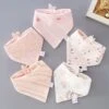 Il BAMBINI - Set Van 5 Bandana Slabbetjes Voor Baby - Lichtroze