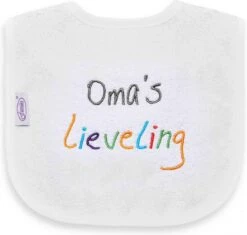 Funnies Geborduurd Tekst Slabbetje: Oma's Lieveling