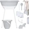 Bad- En Verzorgingsset Luma Hydrofiel Light Grey/Starterset Wit 6-delig