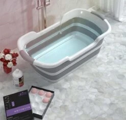 Merkloos Baby Badje Opvouwbaar - Multifunctioneel - Wasmand - Opbergmand - Speelgoed Opslag - Babybadje -Winkel Voor Babyproducten 1200x1142 3