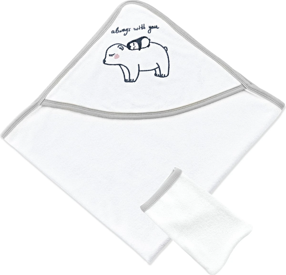 Badset + Standaard | Babyjem 6-delig Grijs IJsbeer Always With You 7 Badset + Standaard | Babyjem 6-delig Grijs IJsbeer Always With You - Afbeelding 5