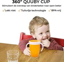 Deryan Luxe Quuby Drinkbeker 360 Trainer - Oefenbeker - Antilekbeker - Grijs -Winkel Voor Babyproducten 1200x1160 2