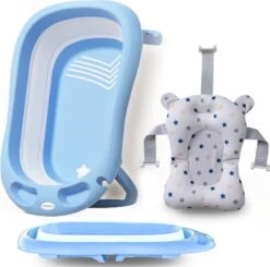 FOXSPORT Babybadje Opvouwbaar - 3 In 1 Opvouwbaar - Multifunctioneel -Inclusief Badkussen - Baby Badje - Babybad - Peuterbadje 83 × 48 × 23,5 Cm - Blauw -Winkel Voor Babyproducten 1200x1189 2