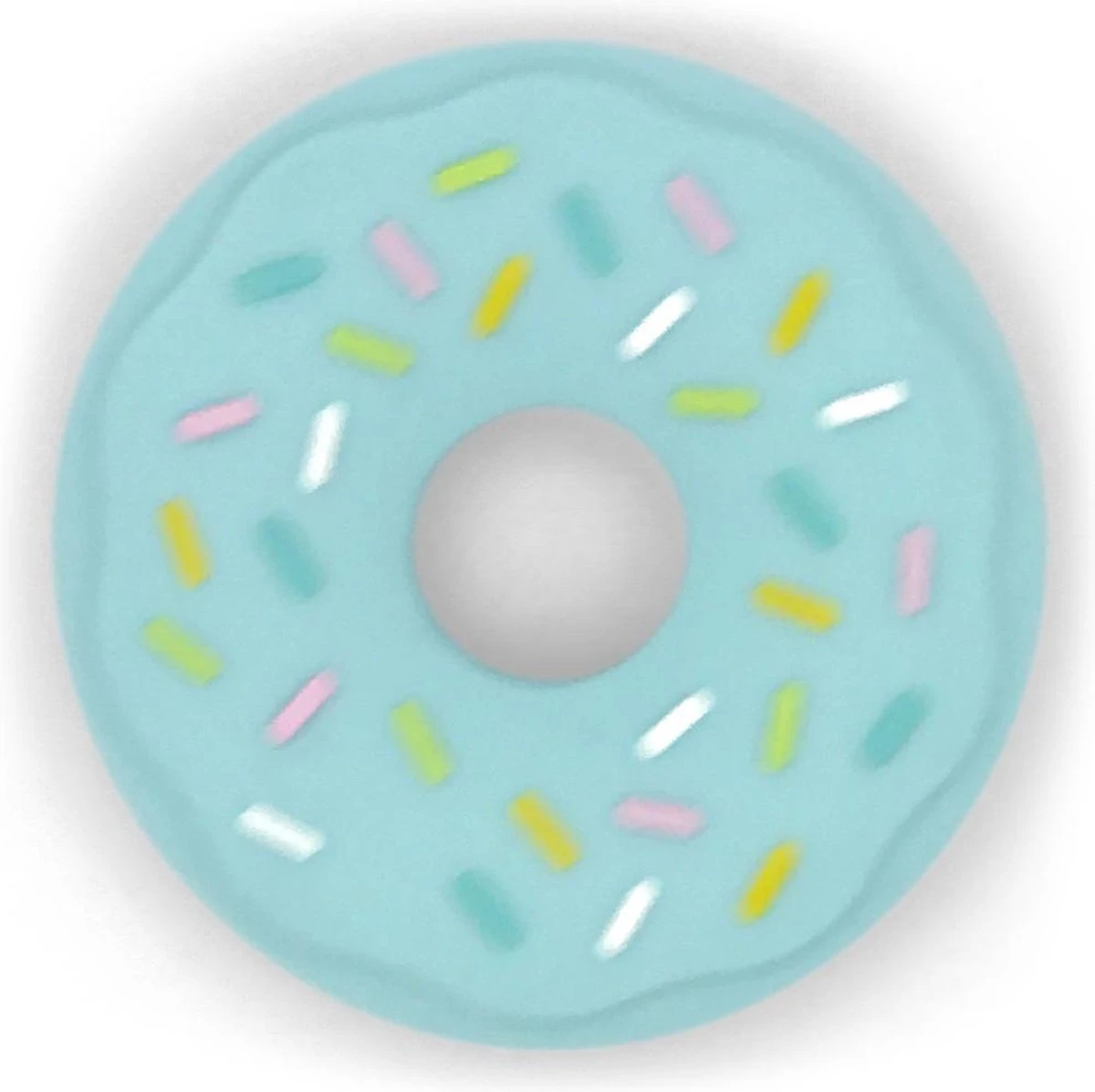 Donut Bijtketting Kauwsieraad - Turqoise 3 Donut Bijtketting Kauwsieraad - Turqoise
