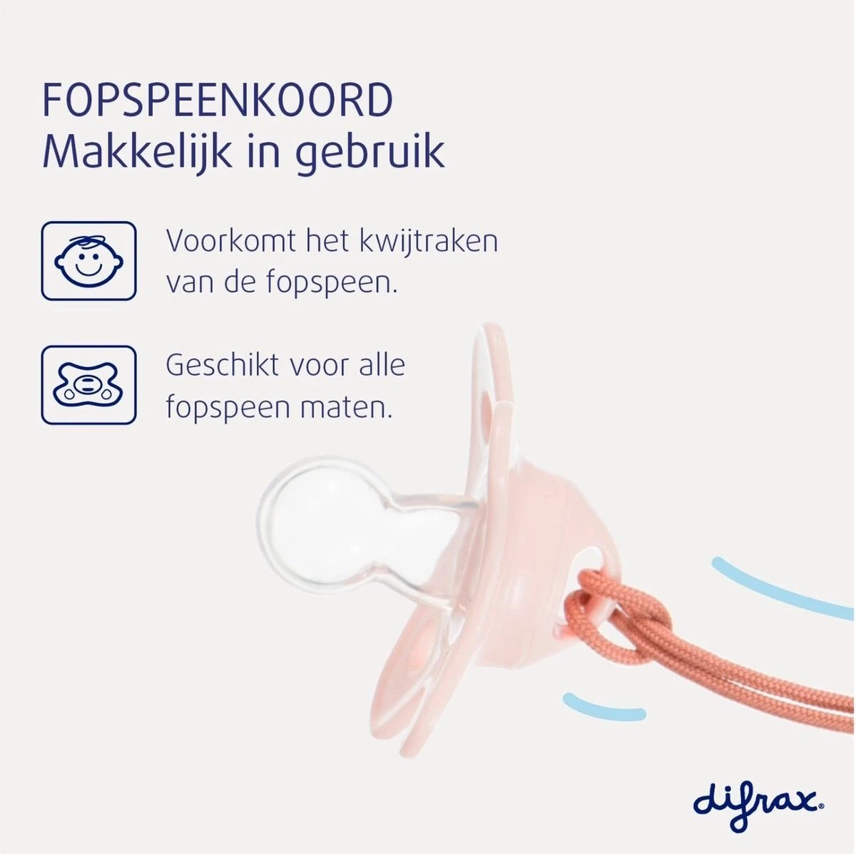 Difrax - Fopspeenkoord - 0+ Maanden - Groen / Sage 7 Difrax - Fopspeenkoord - 0+ Maanden - Groen / Sage - Afbeelding 5