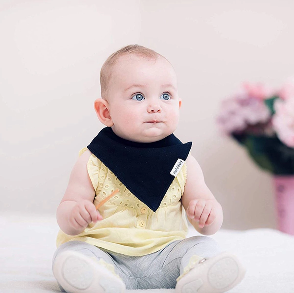 6 Stuks Bandana Slabbetjes Met Fleece Laag - Bruin Geel Grijs 4 6 Stuks Bandana Slabbetjes Met Fleece Laag - Bruin Geel Grijs - Afbeelding 2