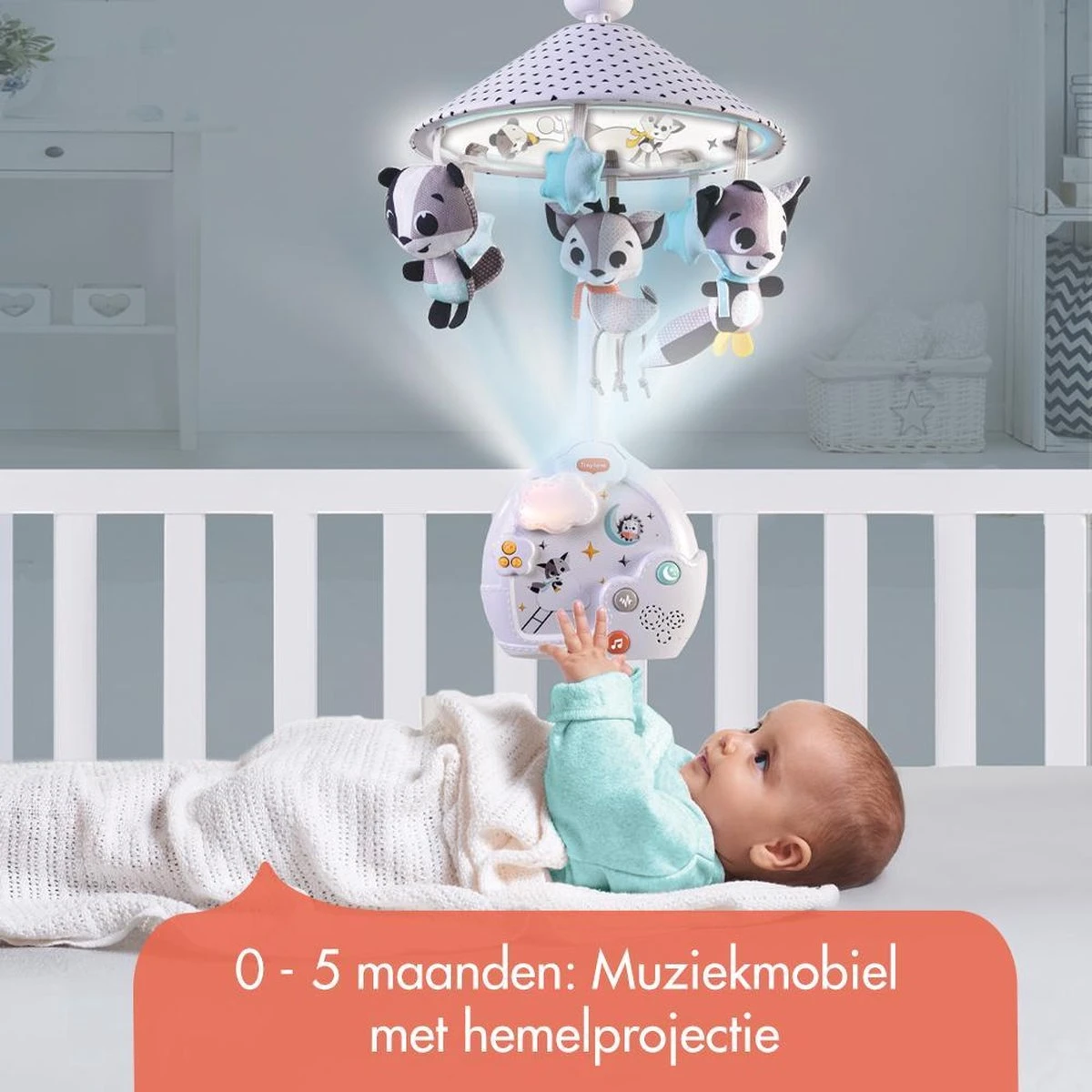 Tiny Love Magical Night 3-in-1 Muziekmobiel Met Projector - Magical Tales - Zwart/Wit 11 Tiny Love Magical Night 3-in-1 Muziekmobiel Met Projector - Magical Tales - Zwart/Wit - Afbeelding 9