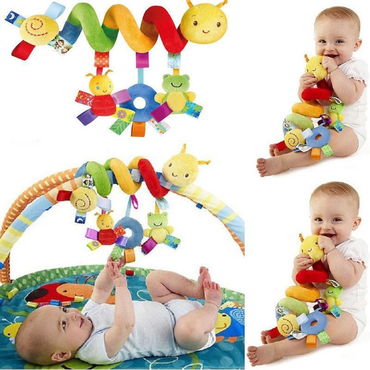 Merkloos Baby Spiraal Rups– Baby Knuffels - Baby Speelgoed - Baby Rammelaar - Boxspiraal - Maxi Cosi Spiraal - Kinderwagen Speelgoed Spiraal - Buggy Speelgoed - Auto Knuffel - Baby Spiraal Speeltje – Autostoel Ketting - Kinder Wagen Knuffels 4 Merkloos Baby Spiraal Rups– Baby Knuffels - Baby Speelgoed - Baby Rammelaar - Boxspiraal - Maxi Cosi Spiraal - Kinderwagen Speelgoed Spiraal - Buggy Speelgoed - Auto Knuffel - Baby Spiraal Speeltje – Autostoel Ketting - Kinder Wagen Knuffels - Afbeelding 2