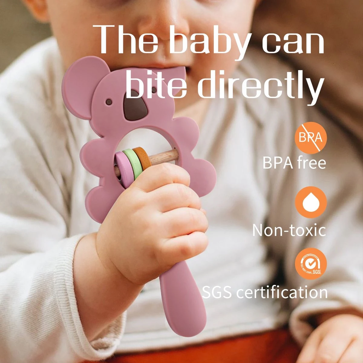 Merkloos Bijtring - Rammelaar - Babys - Speelgoed - Babyspeelgoed - Kraamcadeau - Siliconen - BPA Vrij - Roze 4 Merkloos Bijtring - Rammelaar - Babys - Speelgoed - Babyspeelgoed - Kraamcadeau - Siliconen - BPA Vrij - Roze - Afbeelding 2
