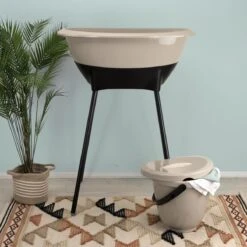 Bad- En Verzorgingsset Luma Hydrofiel Taupe/Starterset Wit 6-delig -Winkel Voor Babyproducten 1200x1200 324
