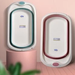 Babybadje - Peuterbadje - Opvouwbaar - Incl. Baby Badkussen - 84 Cm Lang - 0 Tot 3 Jaar - Roze -Winkel Voor Babyproducten 1200x1200 366