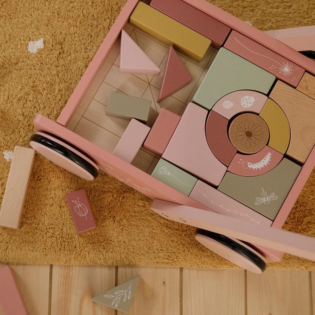 Little Dutch - Blokkenkar Wild Flowers 8 Little Dutch - Blokkenkar Wild Flowers - Afbeelding 6