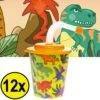 Merkloos Decopatent® 12 STUKS DINOSAURUS 3D Drink Beker Met Rietje En Deksel - 250ML - Dino Plastic Bekers - Kinderfeestje - Kinderverjaardag Bekertjes - Traktatie - Uitdeelcadeaus -Winkel Voor Babyproducten 1200x1200 583