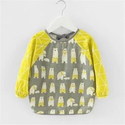 Merkloos Duo Pack - Slabbetje Met Lange Mouwen - 1-3 Jaar - Slab Beer - Wasbaar - Kliederschort - Verfschort -Winkel Voor Babyproducten 1200x1200 586