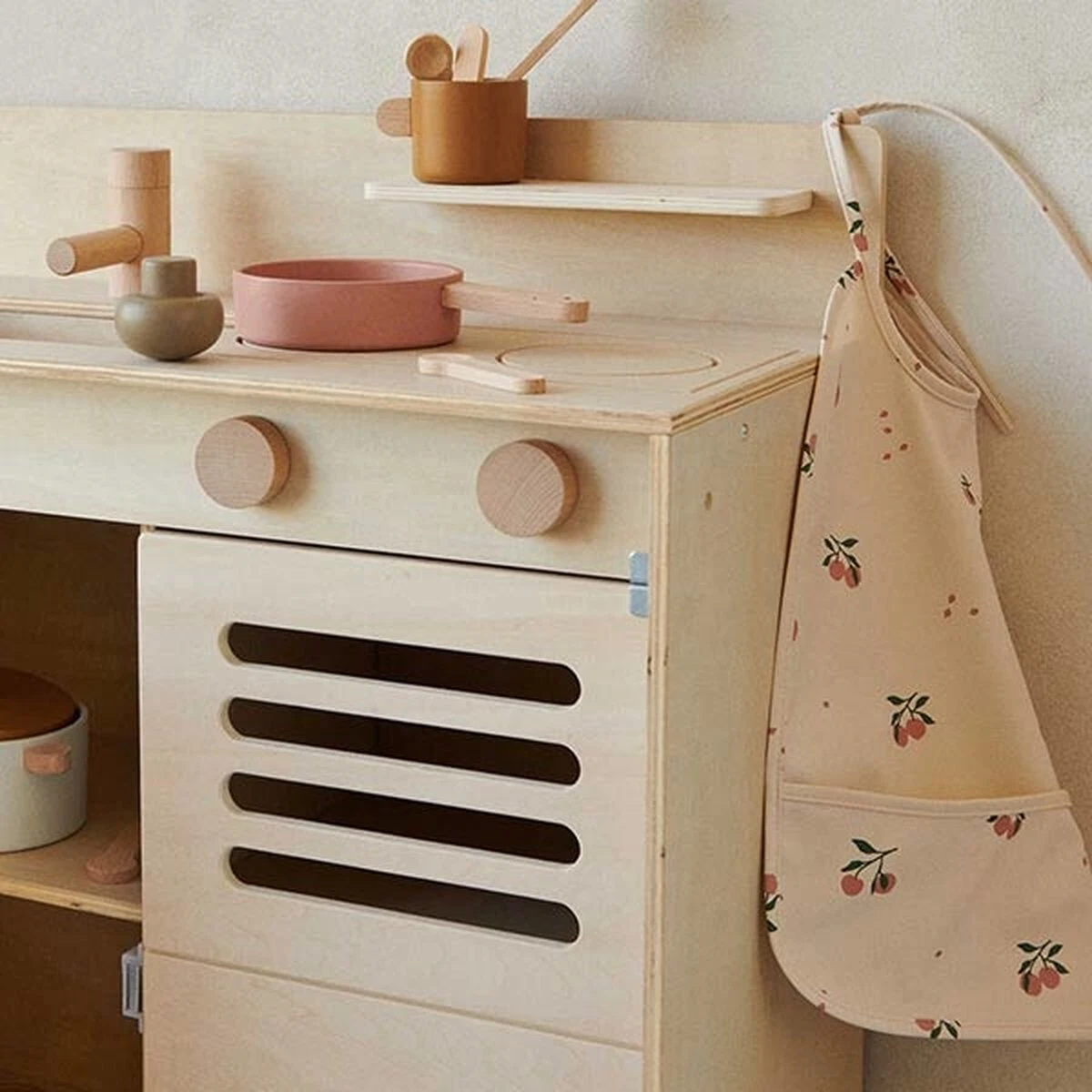 Liewood Merle Slabbetje Met Mouwen Peach/sea Shell Mix 6 Liewood Merle Slabbetje Met Mouwen Peach/sea Shell Mix - Afbeelding 4