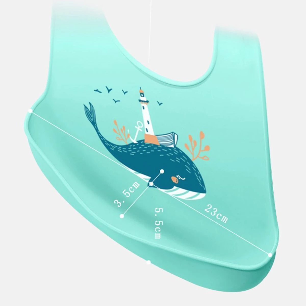 Telano® Slabbetje Met Opvangbakje Walvis - Siliconen Slabber Baby Peuter - Verstelbaar En Waterproof - Kraamcadeau 7 Telano® Slabbetje Met Opvangbakje Walvis - Siliconen Slabber Baby Peuter - Verstelbaar En Waterproof - Kraamcadeau - Afbeelding 5