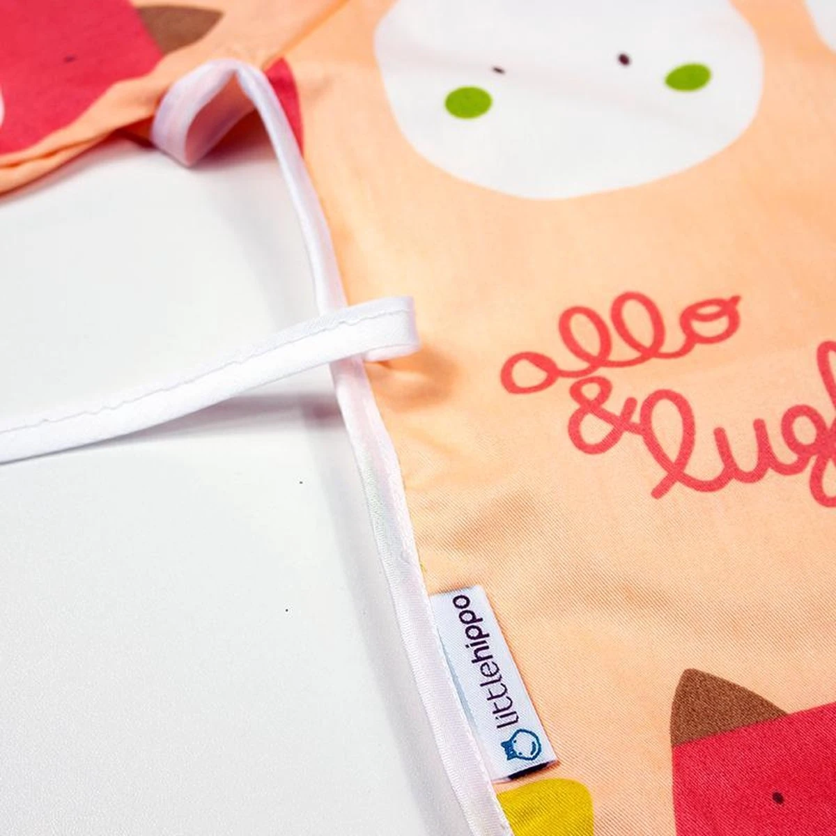 Kinderschort 'Fox' Lange Mouwen - Slab Met Mouwen - Slabbetje Little Hippo - Waterafstotend - Knutselen - Kliederschort - 3 Tot 5 Jaar 4 Kinderschort 'Fox' Lange Mouwen - Slab Met Mouwen - Slabbetje Little Hippo - Waterafstotend - Knutselen - Kliederschort - 3 Tot 5 Jaar - Afbeelding 2