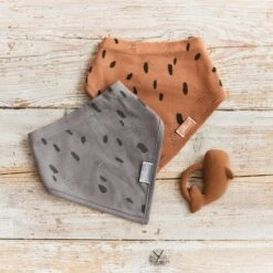 Jollein Slab Bandana Spot - Storm Grey/Caramel - 2 Stuks -Winkel Voor Babyproducten 1200x1200 826
