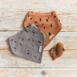 Jollein Slab Bandana Spot - Storm Grey/Caramel - 2 Stuks -Winkel Voor Babyproducten 1200x1200 827