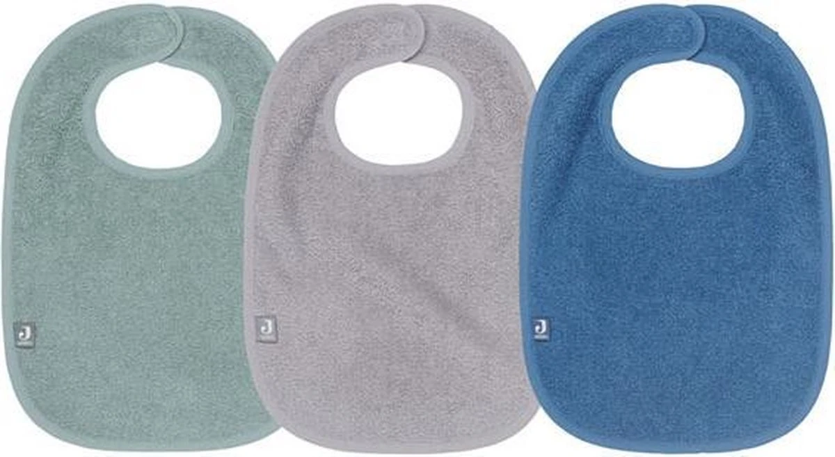 Jollein Slab Badstof - Ash Green/Storm Grey/Jeans Blue - 3 Stuks 3 Jollein Slab Badstof - Ash Green/Storm Grey/Jeans Blue - 3 Stuks