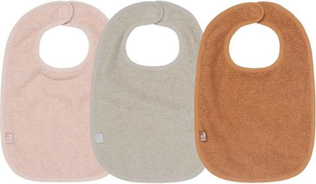 Jollein Slab Badstof - Pale Pink/Nougat/Caramel - 3 Stuks 3 Jollein Slab Badstof - Pale Pink/Nougat/Caramel - 3 Stuks