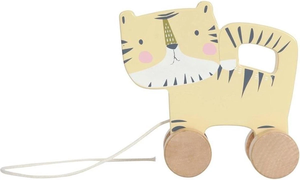 Little Dutch Houten Tijger - Trekfiguur 3 Little Dutch Houten Tijger - Trekfiguur