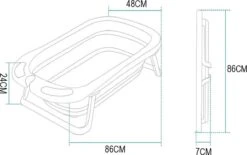 Babybadje - Peuterbadje - Opvouwbaar - Blauw - Incl. Baby Badkussen - 84 Cm Lang - 0 Tot 5 Jaar - Blauw -Winkel Voor Babyproducten 1200x752 4